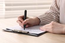 person taking notes